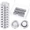 48 Stück Magnetische Namensschildhalter Runde Namensschild-Magnete Selbstklebende Namensschild-Halter ID Badge Holder Magnet Tags mit Kunststoffbox
