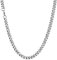 U7 Herren Hip-Hop Kette - 6mm breit Panzer Halskette- 55cm Edelstahl kubanische Panzerkette - Link Necklace trendig Modeschmuck Accessoire für Jungen Männer