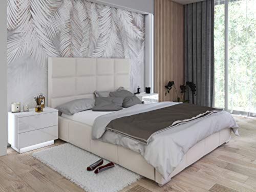 lukmebel SARA Polsterbett 180 x 200 cm mit Bettkasten - Doppelbett 180 x 200 mit Lattenrost - Bett 180 x 200 mit Stauraum Jasmine 21