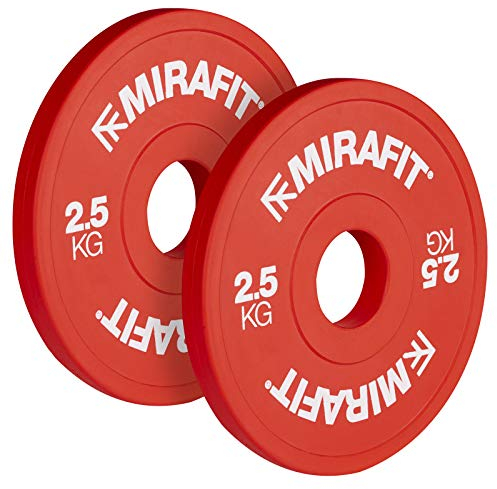 Mirafit IWF Coloured Fractional Weight Lifting Change Plates - Choice of Size