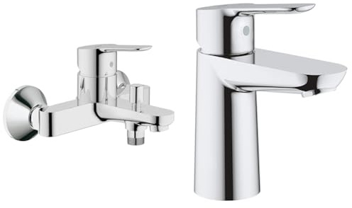 GROHE BauEdge - Grifo de baño con interruptor automático para bañera y ducha + Grifo de baño tamaño S , Cromo