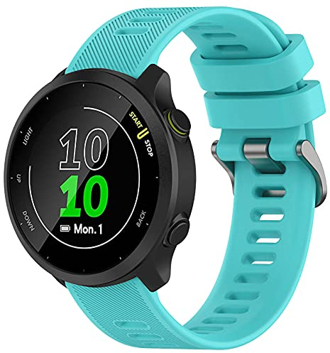 TopPerfekt Band Compatible with Garmin Forerunner 55 20mm Soft Silicone Replacement Watch Band Strap Wristband for Forerunner 570 42mm/165/158/645/245/Vivoactive 5/6/Venu 2 Plus/Galaxy Watch 4 42MM