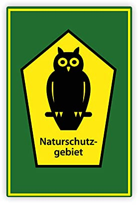 Naturschutzgebiet Schild 20 x 30 cm aus stabiler PVC Hartschaumplatte 3mm mit UV-Schutz von STROBO