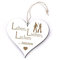 Schild Herz Leben, lieben, lachen - Tanzen - mit Motiv - 13 x 12 cm