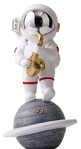 Paimuni Figur Home Decor Harz Astronaut Statue Sammlerstück Raumfahrer Skulptur Dekorative Musik Ornament für Desktop Bücherregal Büro Wohnzimmer