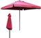 Parasol Jardin Sombrillas Terraza Playa Paraguas Cuadrado De Mercado Rojo Vino, 2x2m Sombrilla De Jardín Con Funda De Tela Impermeable, Sombrilla De Jardín Con 6 Varillas De Hierro Y Mástil De Acero