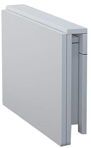 Weißer, an der Wand montierter Klapptisch aus Holz – Küchen-Esstisch, faltbarer Eck-Computertisch, Arbeitsstation für die Arbeit im Heimbüro, herunterklappbarer, hängender Drop-Leaf-Schreibtisch ( Siz