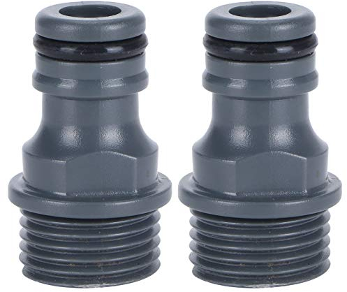 Lwuey Wasserhahn Anschluss, Schlauchverbinder Kupplung Nippel G1/2 Außengewinde Schlauchadapter Schnellanschluss 1/2 Zoll Gartenschlauch Bewässerungswerkzeug Schnellkupplung ABS Kunststoff 2 Stück