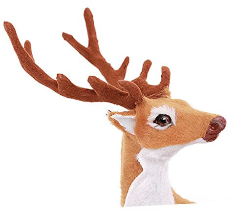 Garneck Weihnachtliche Rentier-pärchen Dekoration Stilvolle Couple Rentier Deko Für Wohnzimmer Schlafzimmer Hochwertige Stehend Geweihträger Figuren Für Festliche Tischdeko Und Wohnaccesso