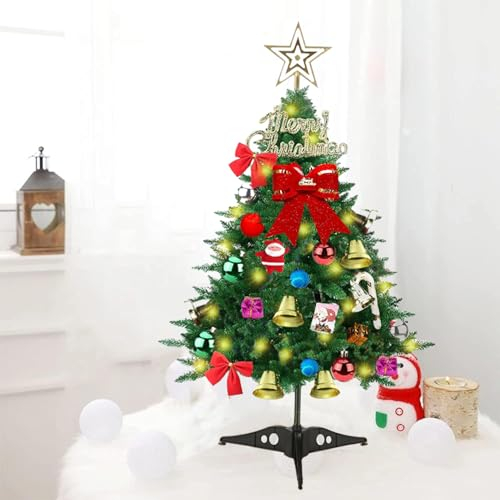 Huifengjie Albero di Natale,60 cm Mini alberi di pino di Natale artificiali,Albero di Natale Piccolo,albero di Natale artificiale per la casa,decorazione da ufficio,bricolage,decorazioni per feste