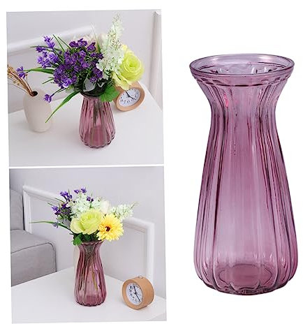 DECHOUS Vase Verre Décoratif Européen Style Rétro Centre De Table pour Fleurs Fraîches Ou Séchées Décoration Salon Chambre Bureau