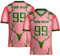Maillot de football personnalisé motif cerf pour hommes/femmes/jeunes cousus/imprimé avec numéro de l'équipe, rose, S