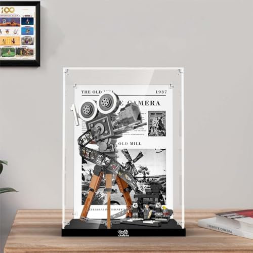 Acrylic Display Case for LEGO 43230 Walt Disney Tribute Camera Building Kit, Transparent Dustproof Display Box - Not Included Models (Style E)