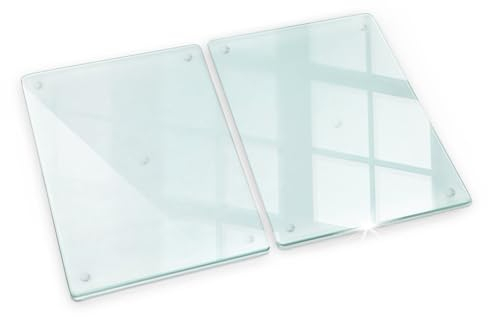 Wallfluent Planche à Découper Transparente Pour la cuisine Verre Trempé 2x40x52 cm