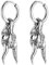 HZMAN Skull Goat Head Earring for Men Women Stainless Steel Gothic Punk Devil Satanic Dangle Drop Earrings Baphomet Goat Earring Jewelry Gift
