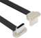 xiwai Angled Short USB-C Male to Male Fast Charging Cord Ultra Slim Flat USB2.0 Data Cable 65W Power for Laptop Tablet Phone, 2.95 inch/7.5cm Black