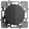 DEBFLEX - Casual Evo - Interrupteur Volet Roulant - Commande à Trois Boutons - Norme NF EN60669 - ABS + Support Métal - Installation Encastrée - Noir - 48 x 48 x 39 mm