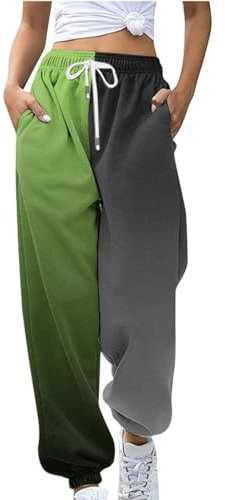 Angebote Des Tages Heute Blitzangebote Damen, Jogger Pants Damen, Damen Jogginghose Zweifarbige Hose Freizeithose Hohe Taille Sporthose Trainingshose Sweatpants Baggy Sweathose Bequeme Hose Damen