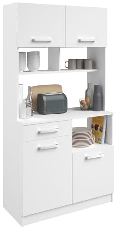 Buffet Küchenbuffet von Parisot UNO 11 in Weiß Komplett Set