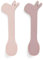 Done by Deer Lalee Rosa Lot de 2 cuillères en silicone pour bébé 100 % silicone de qualité alimentaire