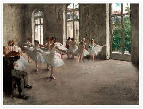 Die Probe Poster von Edgar Degas 18 x 13 cm Wandbilder Wanddeko
