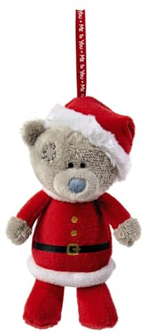 Me to You Plush Tree Decoration Tatty Teddy Dressed As Santa - Official Collection