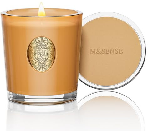 M&SENSE Duftkerzen im Glas SantalWoods,290g Candle Duftkerze Natürliche Soja-Kerze,Bunte Kerzengeschenke für Frauen & Männer,Aromatherapie Kerze zur Entspannung,10.2 oz 55 Stunden Brenndauer