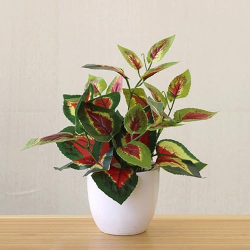 Plante artificielle d'intérieur et d'extérieur, idéale pour les étagères et les petites tables (D)