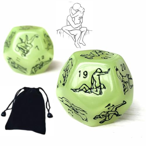 AJOHBM Dadi Poliedrici giochi per coppia,In Regalo da letto, Camera di carte da tavolo-Y3D27Z