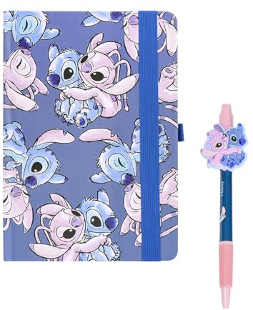 Disney Stitch-Schreibwarenset, Inklusive Notizbuch Und Stift, Geschenk-Schreibwarenset Mit Stitch- Und Engel-Design Für Mädchen Und Teenager