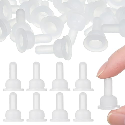 BESPORTBLE 40pcs Pet Bottle Nipple Silicone Replacement Nipples for Kitten Puppy Feeding Soft Pacifiers for Pet Food Bottles
