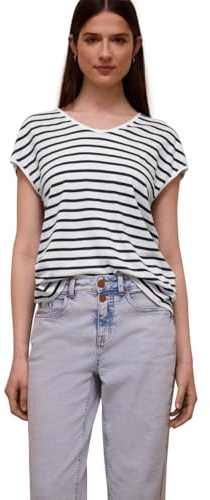 Damen Dropped Shoulder Shirt mit Streifen