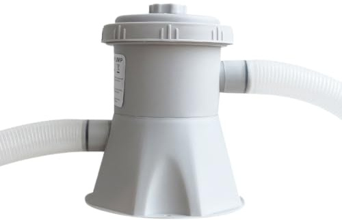 Pompa filtro per piscina fuori terra 300GPH, pompa portatile per pulizia circolazione acqua piscina da 15 W con cartuccia filtrante riutilizzabile