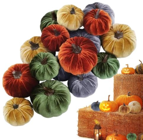 Thanksgiving Konstgjorda Dekorationspumpor Höstskörds Mittpunktsrekvisita