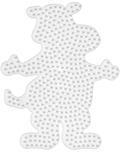 ボーネルンド Hama Midi – weiße Stecktafel – Nilpferd – 10 g – 10 Stück – Kunststoff – Tier – Perlenbrett
