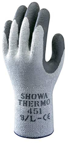 SHOWA 451, Latex – Beschichtung, Kälte, Grau / Dunkelgrau, 8/M