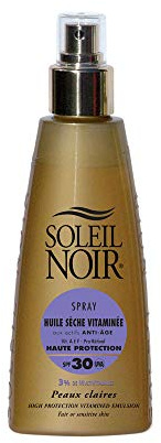 Soleil noir huile sèche vitaminée SPF30 spray 150ml