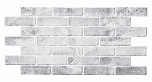 Panneau mural en plastique PVC effet briques grises 3D