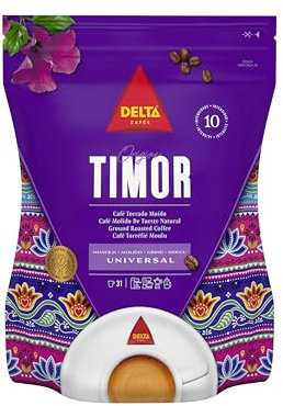 Delta Cafés Origen Timor - Café Molido Equilibrado y Exótico con Notas de Chocolate y Especias Dulces - 220 g