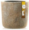 Casa Mina Blumenkübel rund 27x27x27cm | Pflanzkübel braun | Blumentopf hoch | inkl. Wasserabfluß | Pflanztopf groß | Frostbeständig | Galway Old Stone Brown