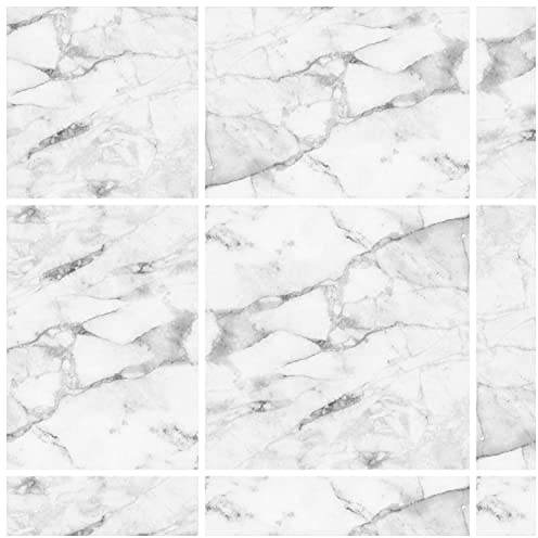 FoLIESEN - Adhesivo para azulejos de 15 x 15 cm, raspador, lámina autoadhesiva para baño y cocina, para azulejos de pared y frentes de cocina, resistente a los arañazos y extraíble sin dejar residuos