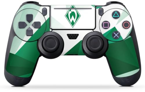 DeinDesign Skin kompatibel mit Sony Playstation 4 Slim Controller Folie Sticker SV Werder Bremen Tarnmuster Offizielles Lizenzprodukt