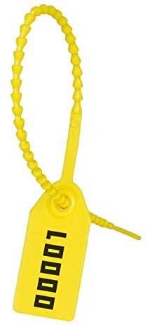 100 Stück Kunststoff Nummerierte Sicherheit Tamper Seals Hängeetiketten für Kleid/Schuhe/Beutel 250mm