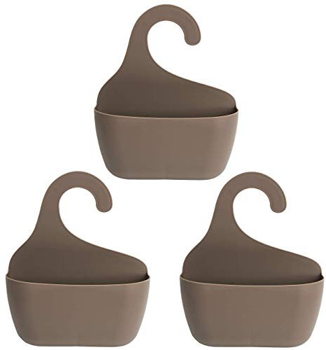 3x Duschkorb mit Haken zum Einhängen Duschregal Badregal Bad Utensilo Hängeregal Size M