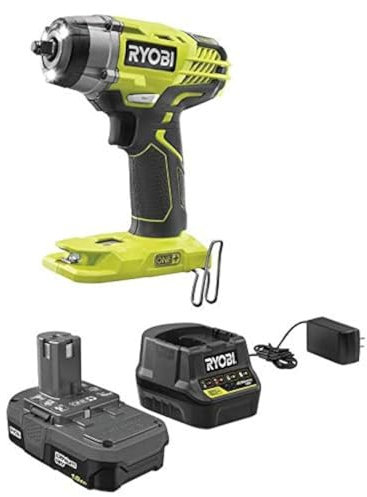 Ryobi P263K 18V Cordless 3/8 in. Impact Wrench Kit with 1.5 Ah Battery and Charger