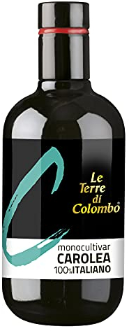 Le Terre di Colombo – Huile d’olive extra-vierge 100 % italienne, produite à partir du cultivar Carolea, 500 ml