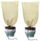 Voile d Hivernage, 2pcs Voile d'Hivernage, Housses de Protection pour Plantes, avec Cordon de Serrage Voile d'hivernage, Peut être Froid, Résistant aux Intempéries, Chaud, Réutilisable(80 * 120cm)
