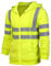 AUBIG Herren Sicherheitsjacke Kapuzen Sweatshirt Reflektierend Jacke Warnjacke Verkehr Arbeitsjacke Warnschutzjacke Grün 3XL