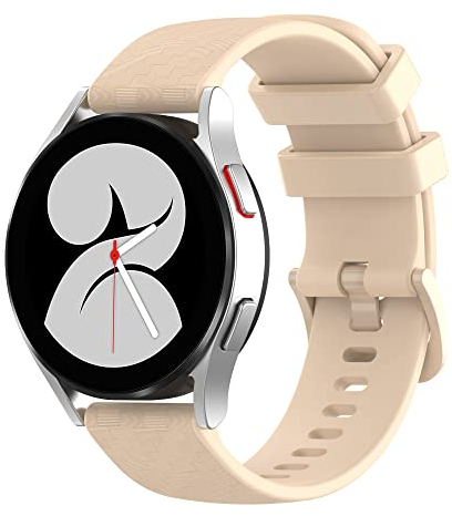 BoLuo 20mm Uhrenarmbänder für Huawei Watch GT3 42mm /Watch GT2 42mm, Silikon Ersatzband Uhrenarmband Armbänder für Coros Pace 2 /Coros Apex 42mm /Ticwatch E3 / Polar Ignite/Polar Unite (Beige)