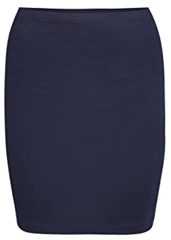 conta Damen Schlauchrock aus Baumwolle und Elasthan, multifunktional: als Rock, Top, Shirtverlängerung oder Nierenwärmer, perfekte Bequemlichkeit, marine, Einzelpack, Größe M
